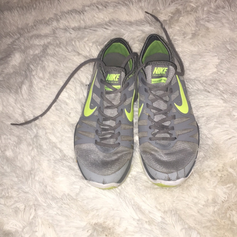 cute green and grey chevron Nike running shoes